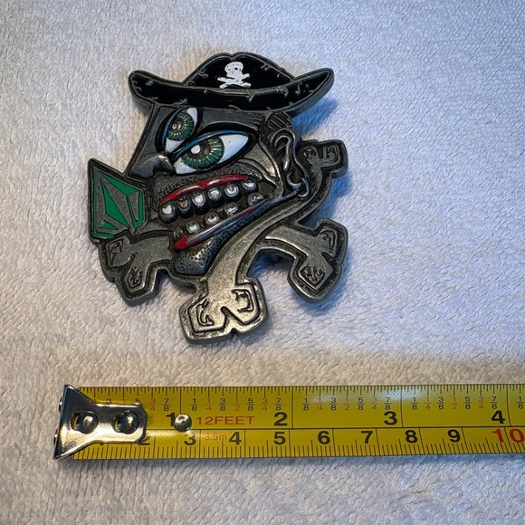 Rare Vintage VOLCOM Belt Buckle Pirate Monster Stone Skate Surf Costumes - Picture 4 of 6